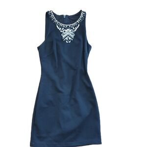 Embellished Mini Dress Racerback rear Black Size XS